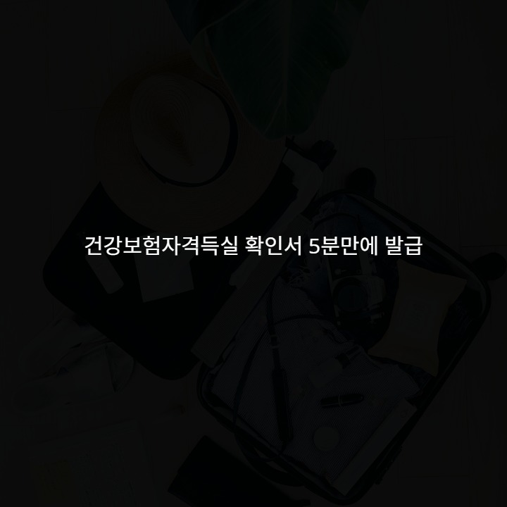 건강보험자격득실 확인서 5분만에 발급